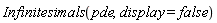 Infinitesimals(pde, display = false)