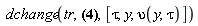 dchange(tr, diff(u(t, x), t)-(diff(diff(diff(u(t, x), t), x), x))+(2*u(t, x)*(diff(u(t, x), x))-2*(diff(u(t, x), x))*(diff(diff(u(t, x), x), x)))*(u(t, x)-(diff(diff(u(t, x), x), x)))+(u(t, x)^2-(diff(u(t, x), x))^2)*(diff(u(t, x), x)-(diff(diff(diff(u(t, x), x), x), x))) = 0, [tau, y, upsilon(y, tau)])