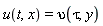 u(t, x) = upsilon(tau, y)