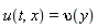 u(t, x) = upsilon(y)