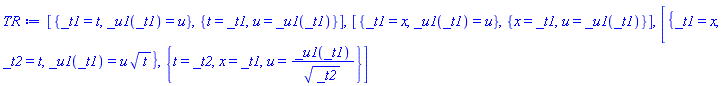 [{_t1 = t, _u1(_t1) = u(t, x)}, {t = _t1, u(t, x) = _u1(_t1)}], [{_t1 = x, _u1(_t1) = u(t, x)}, {x = _t1, u(t, x) = _u1(_t1)}], [{_t1 = x, _t2 = t, _u1(_t1) = u(t, x)*t^(1/2)}, {t = _t2, x = _t1, u(t, x) = _u1(_t1)/_t2^(1/2)}]