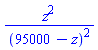 z^2/(95000-z)^2