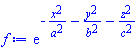 exp(-x^2/a^2-y^2/b^2-z^2/c^2)