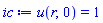 u(r, 0) = 1