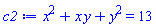 x^2+x*y+y^2 = 13