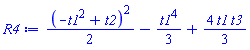 (1/2)*(-t1^2+t2)^2-(1/3)*t1^4+(4/3)*t1*t3