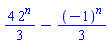 (4/3)*2^n-(1/3)*(-1)^n