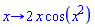 proc (x) options operator, arrow; 2*x*cos(x^2) end proc