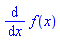 diff(f(x), x)