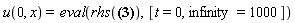 u(0, x) = eval(rhs(u(t, x) = Sum(-4*exp(-(1/4)*Pi^2*(2*n-1)^2*t)*cos((1/2)*(2*n-1)*Pi*x)*(-1)^n/((2*n-1)*Pi), n = 1 .. infinity)), [t = 0, infinity = 1000])