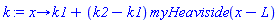 proc (x) options operator, arrow; k1+(k2-k1)*myHeaviside(x-L) end proc