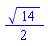 (1/2)*14^(1/2)
