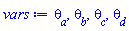 vars := theta[a], theta[b], theta[c], theta[d]