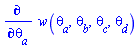 diff(w(theta[a], theta[b], theta[c], theta[d]), theta[a])