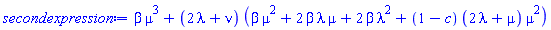 beta*mu^3+(2*lambda+nu)*(beta*mu^2+2*beta*lambda*mu+2*beta*lambda^2+(1-c)*(2*lambda+mu)*mu^2)
