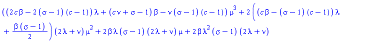 ((2*c*beta-2*(sigma-1)*(c-1))*lambda+(c*nu+sigma-1)*beta-nu*(sigma-1)*(c-1))*mu^3+2*((c*beta-(sigma-1)*(c-1))*lambda+(1/2)*beta*(sigma-1))*(2*lambda+nu)*mu^2+2*beta*lambda*(sigma-1)*(2*lambda+nu)*mu+2*beta*lambda^2*(sigma-1)*(2*lambda+nu)