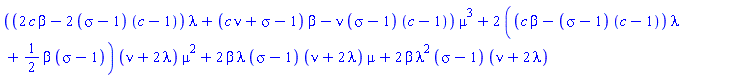 ((2*c*beta-2*(sigma-1)*(c-1))*lambda+(c*nu+sigma-1)*beta-nu*(sigma-1)*(c-1))*mu^3+2*((c*beta-(sigma-1)*(c-1))*lambda+(1/2)*beta*(sigma-1))*(nu+2*lambda)*mu^2+2*beta*lambda*(sigma-1)*(nu+2*lambda)*mu+2*beta*lambda^2*(sigma-1)*(nu+2*lambda)