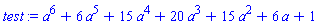 a^6+6*a^5+15*a^4+20*a^3+15*a^2+6*a+1