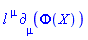 l[`~mu`]*Physics:-d_[mu](Phi(X), [X])