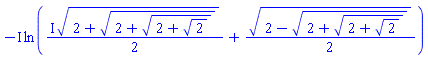 -I*ln(((1/2)*I)*(2+(2+(2+2^(1/2))^(1/2))^(1/2))^(1/2)+(1/2)*(2-(2+(2+2^(1/2))^(1/2))^(1/2))^(1/2))
