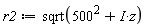 r2 := sqrt(500^2+I*z)