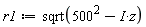 r1 := sqrt(500^2-I*z)