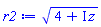 (4+I*z)^(1/2)