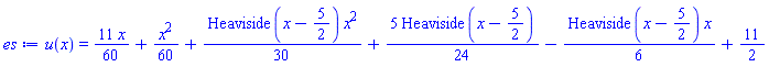u(x) = (11/60)*x+(1/60)*x^2+(1/30)*Heaviside(x-5/2)*x^2+(5/24)*Heaviside(x-5/2)-(1/6)*Heaviside(x-5/2)*x+11/2