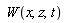 W(x, z, t)