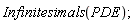 Infinitesimals(PDE)
