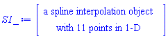 Interpolation:-SplineInterpolation([_rtable[18446744074449580390]], Vector[row](11, {(1) = .8471962164, (2) = .7961144432, (3) = .7548618542000001, (4) = .7211061446, (5) = .6931443837, (6) = .6697004904, (7) = .6498166028, (8) = .6327736053999999, (9) = .6180256179, (10) = .6051531019, (11) = .593829713}), verify = false)