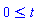 0 <= t