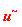 `#msup(mi("u",fontweight = "bold",mathcolor = "red"),mo("&tilde;",fontweight = "bold",mathcolor = "red"))`