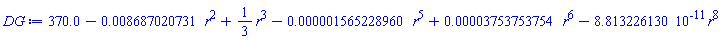 370.0-0.8687020731e-2*r^2+(1/3)*r^3-0.1565228960e-5*r^5+0.3753753754e-4*r^6-0.8813226130e-10*r^8