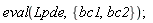 eval(Lpde, {bc1, bc2})