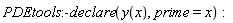 PDEtools:-declare(y(x), prime = x)