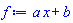 a*x+b