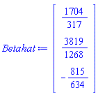 Vector(3, {(1) = 1704/317, (2) = 3819/1268, (3) = -815/634})