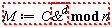 "M:=C(&)^d mod n"