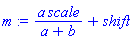 a*scale/(a+b)+shift