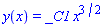 y(x) = _C1*x^(3/2)