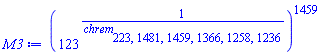(123^(1/chrem[223, 1481, 1459, 1366, 1258, 1236]))^1459
