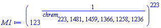 (123^(1/chrem[223, 1481, 1459, 1366, 1258, 1236]))^223