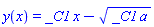 y(x) = _C1*x-(_C1*a)^(1/2)