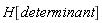 H[determinant]