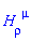 H[rho, `~mu`]