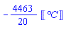 -(4463/20)*Units:-Unit(`&deg;C`)
