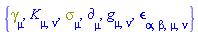 {Physics:-Dgamma[mu], K[mu, nu], Physics:-Psigma[mu], Physics:-d_[mu], Physics:-g_[mu, nu], Physics:-LeviCivita[alpha, beta, mu, nu]}