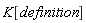 K[definition]