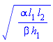 (alpha*l[1]*l[2]/(beta*h[1]))^(1/2)